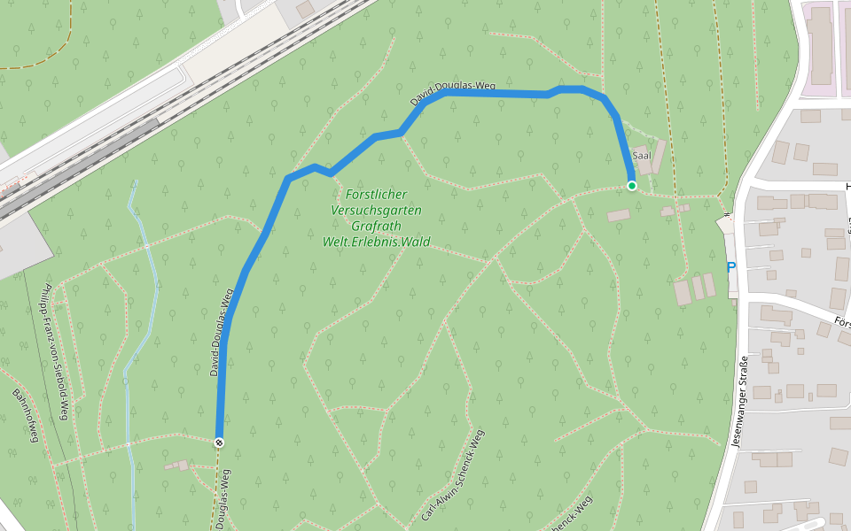 David-Douglas-Weg walking route map in Grafrath