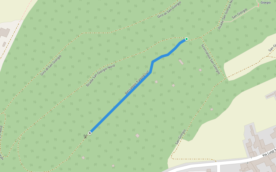 passaggio fragola run walking route map in Peveragno