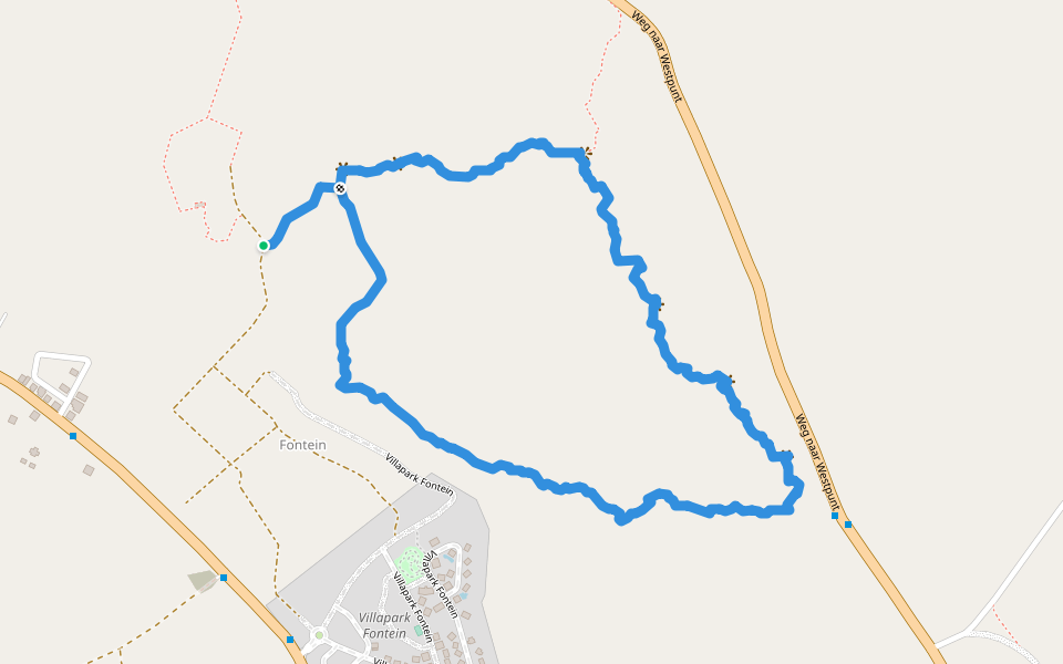 Hiking path Seru di Fontein/Neger walking route map in Tera Cora