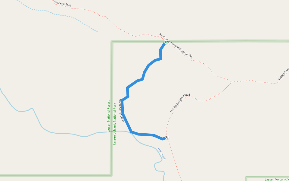 Horse Corral Loop walking route map in Old Station
