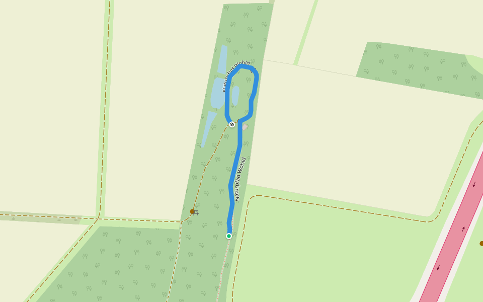 Naturpfad Wohld walking route map in Cremlingen