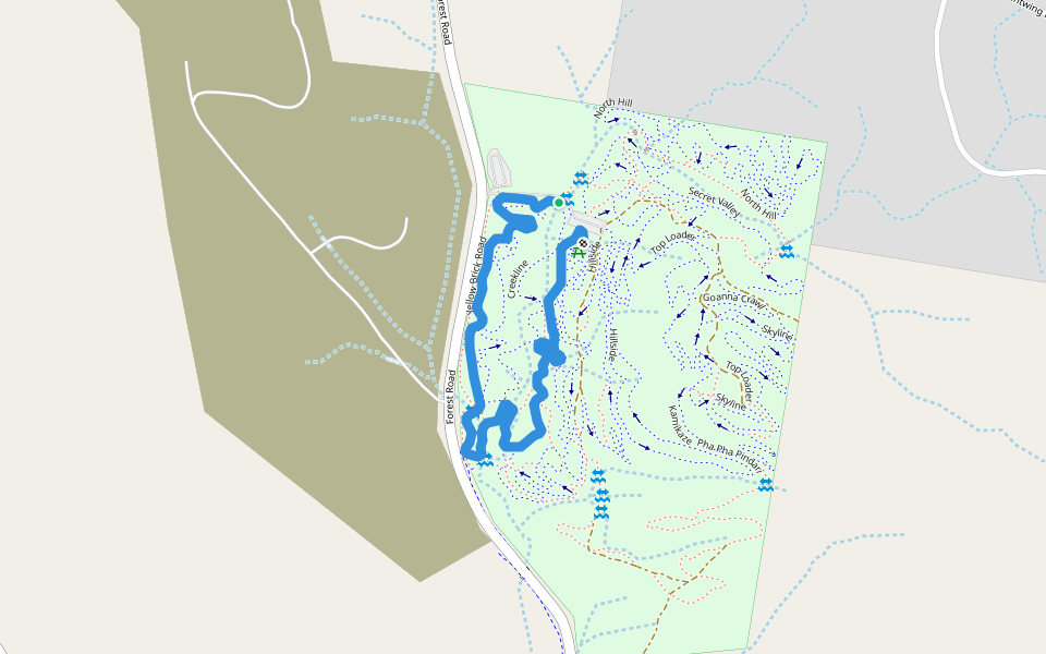 Yellow Brick Road walking route map in North Tamworth