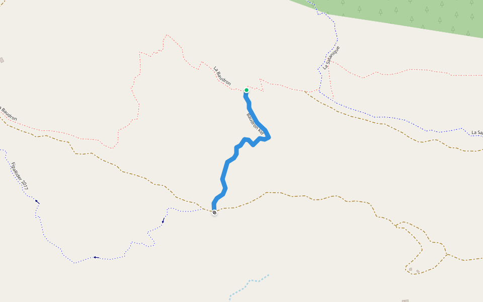 Baudron kid walking route map in Montferrat