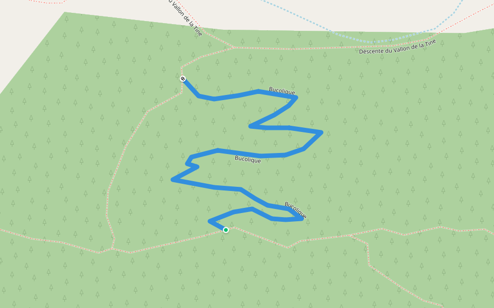 Bucolique walking route map in Figanières