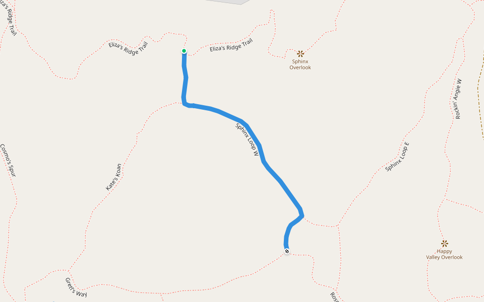Sphinx Loop W walking route map in Lamy