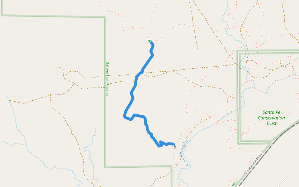 White Rock Grotto walking route map in Lamy