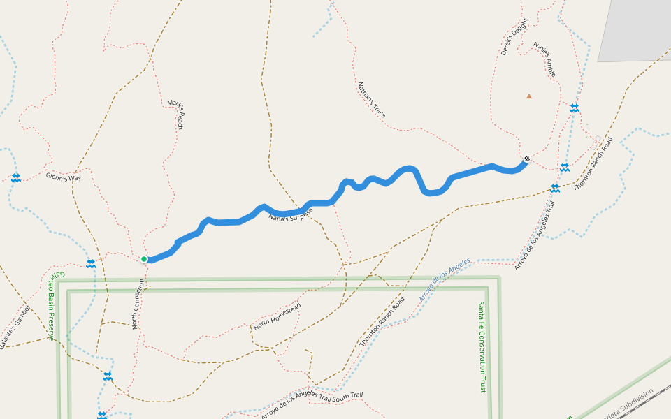 Nana's Surprise walking route map in Lamy