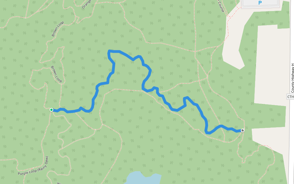 Purple Loop (Rainy Dew)/Brown Loop walking route map in Whitewater