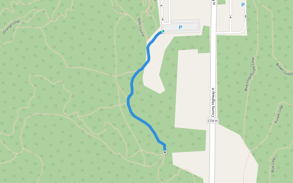Purple Loop (Rainy Dew)/Orange Loop/Green Loop/Brown Loop walking route map in Elkhorn