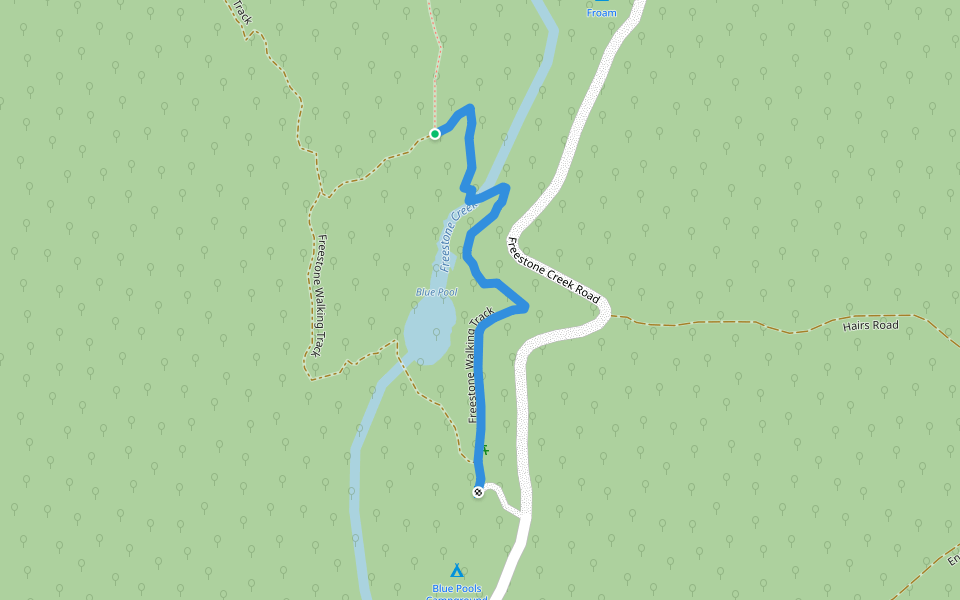Freestone Walking Track walking route map in Briagolong