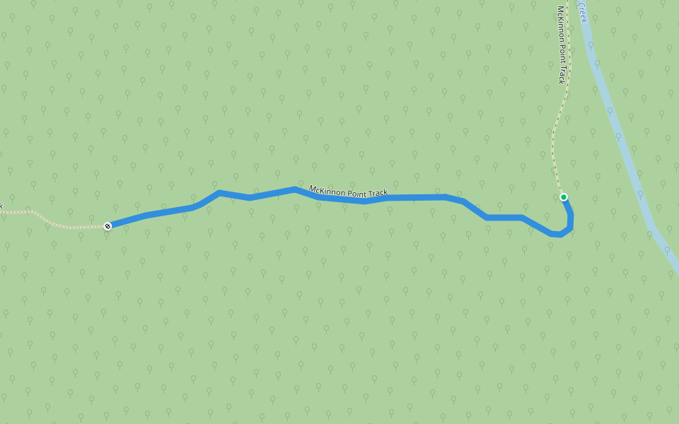 McKinnon Point Track walking route map in Briagolong