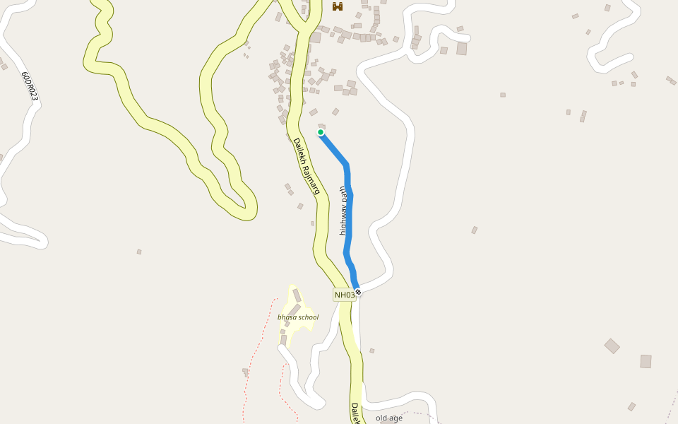 highway path walking route map in Narayan Municipality