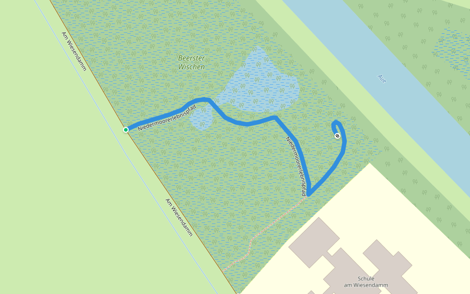 Niedermoorerlebnispfad walking route map in Geestland