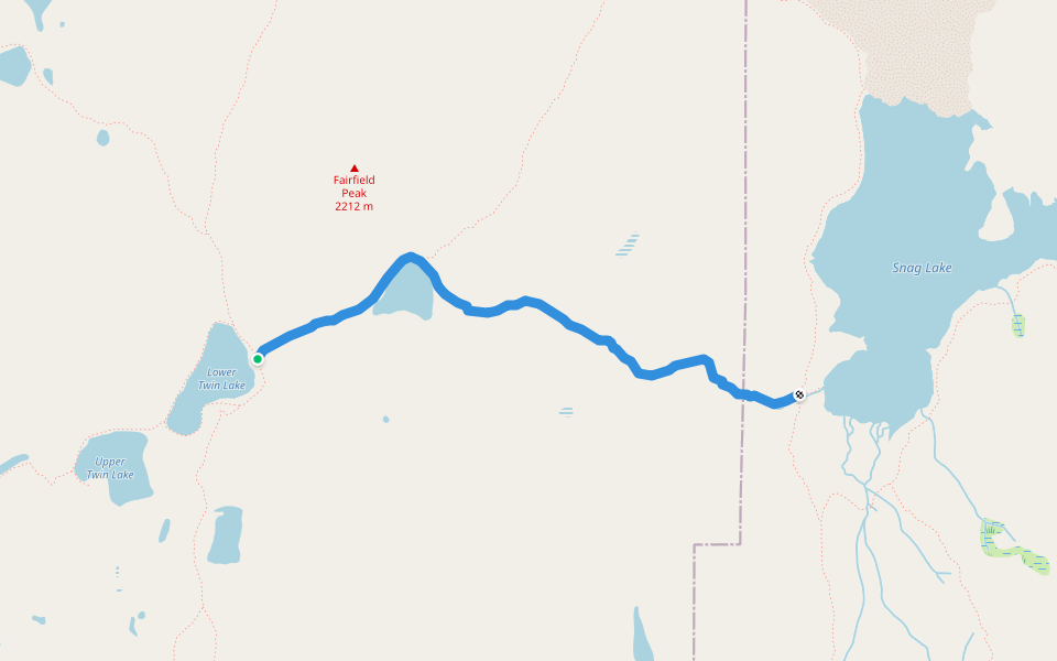 Rainbow Lake Trail walking route map in Old Station