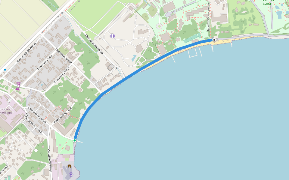 Набережная walking route map in Gelendzhik