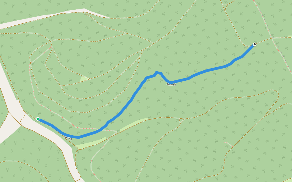 Skiweg walking route map in Tuttlingen