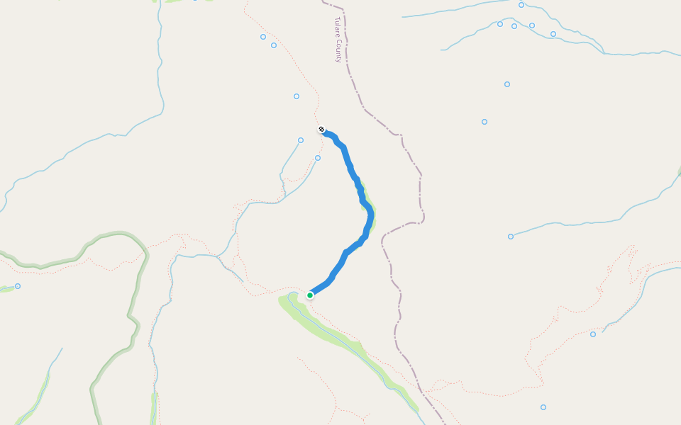 Bear Trap Meadow Trail walking route map in Olancha