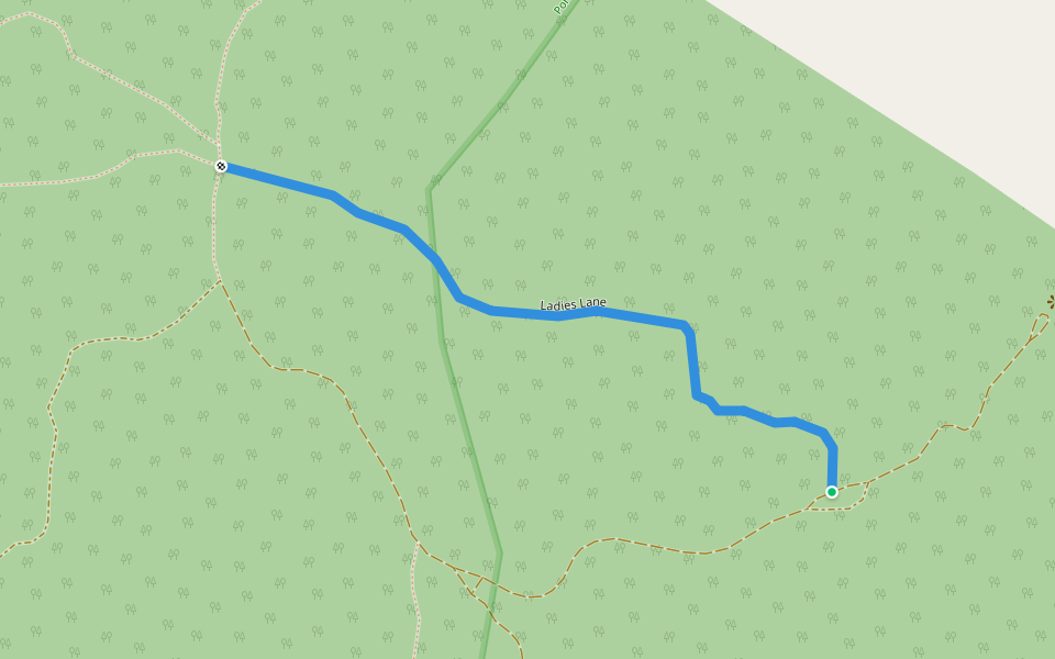 Ladies Lane walking route map in Gunnedah