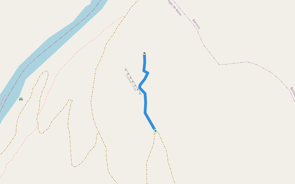 Access Penedo Barroco walking route map in Bogas de Cima