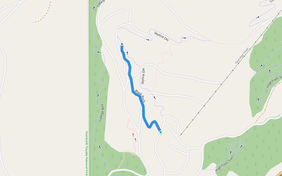 Black Rock walking route map in New Washoe City