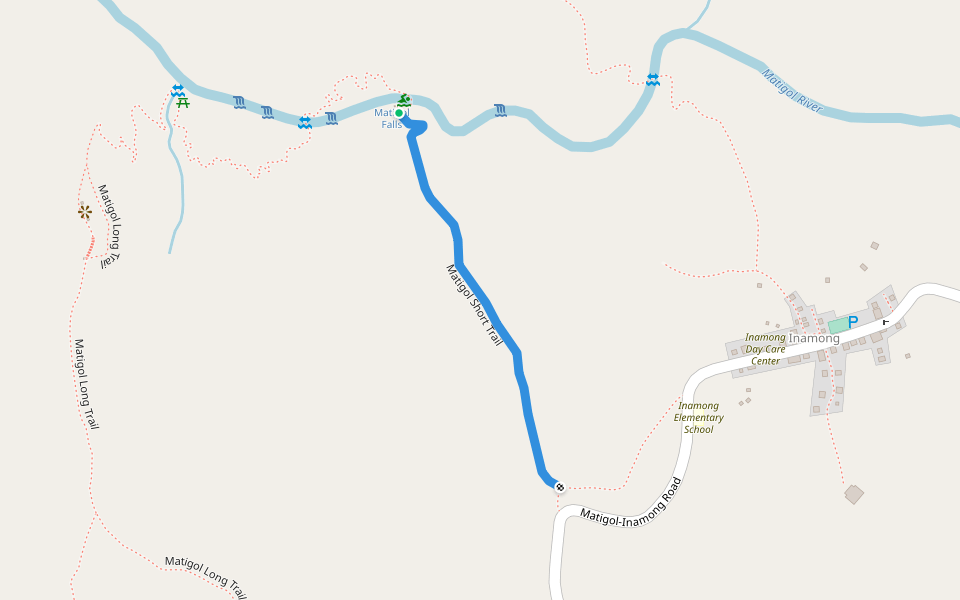 Matigol Short Trail walking route map in Arakan