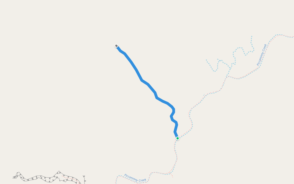 Whip Snake Gorge Trail walking route map in Purnululu