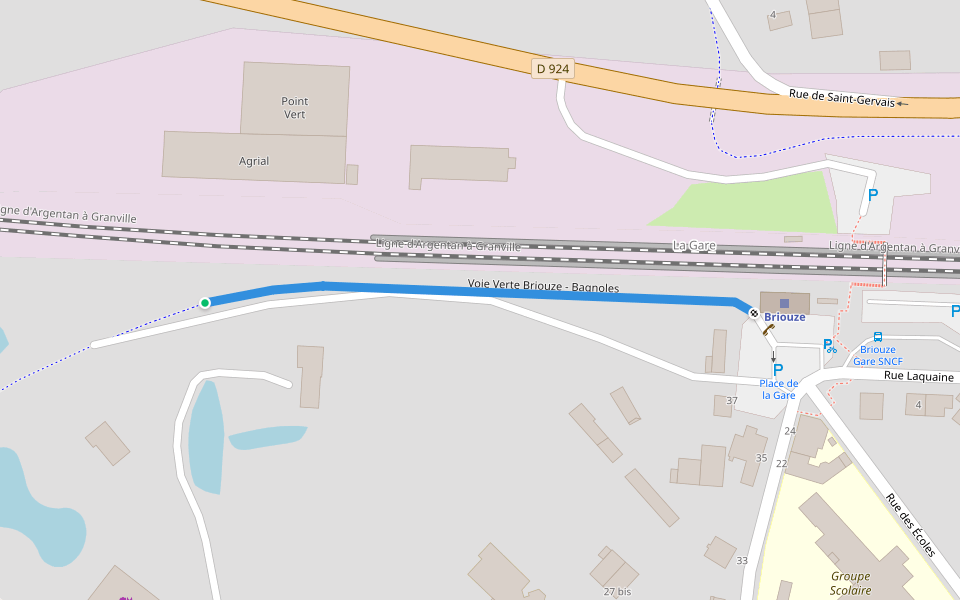 Voie verte Briouze - Bagnoles walking route map in Briouze