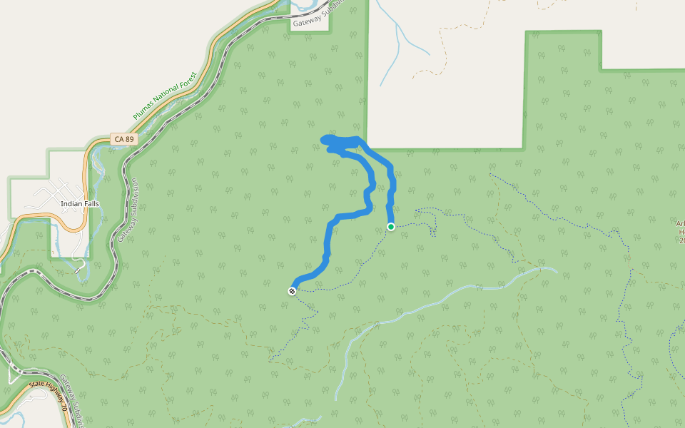 Indian Falls Ridge 2 walking route map in Crescent Mills