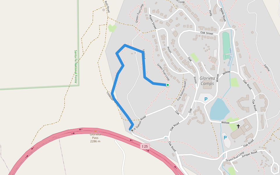 Lookout walking route map in Aspen