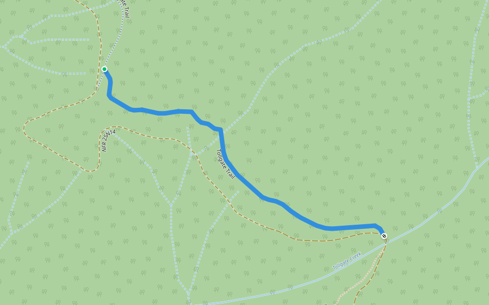 Tollgate Connector walking route map in Crescent Mills