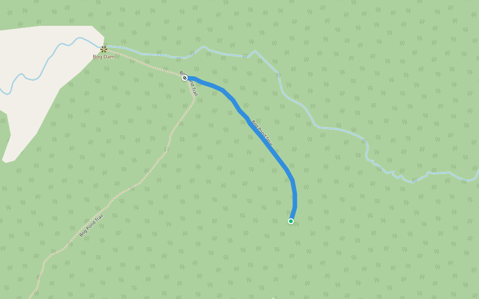 Bog Pond Spur walking route map in Victory