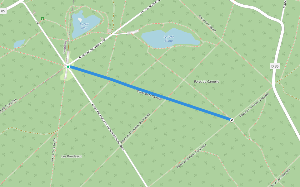 Route de la Carrière walking route map in Saint-Martin-du-Tertre