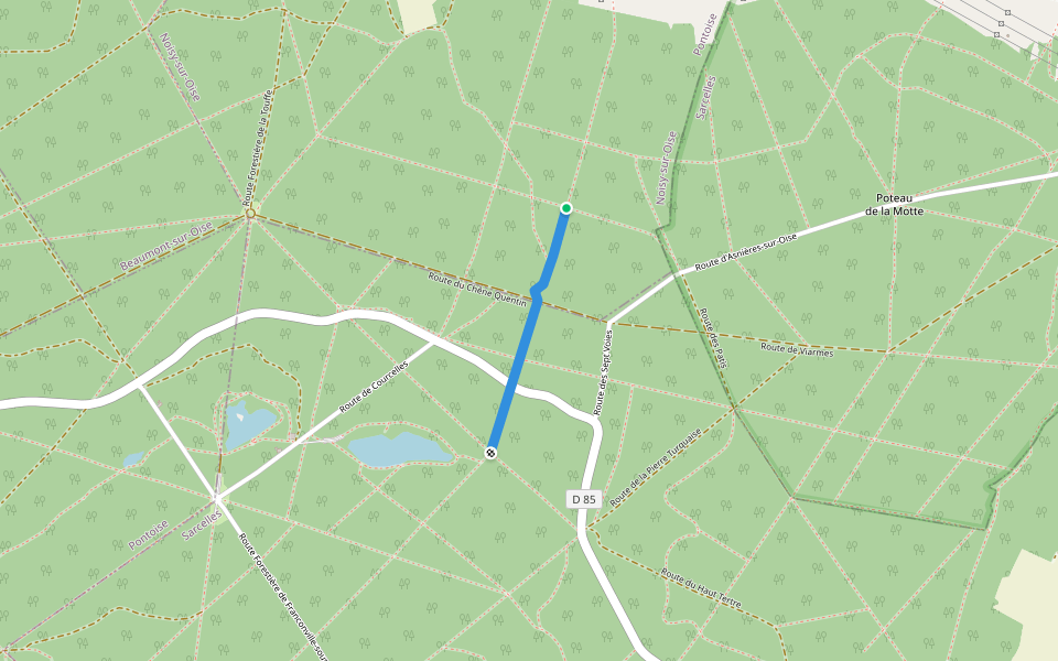 Route de la Fontaine walking route map in Noisy-sur-Oise