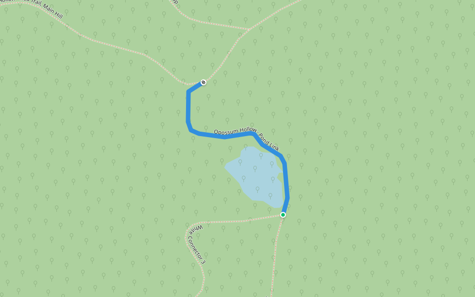 Opossum Hollow - Pond Link walking route map in Knob Noster