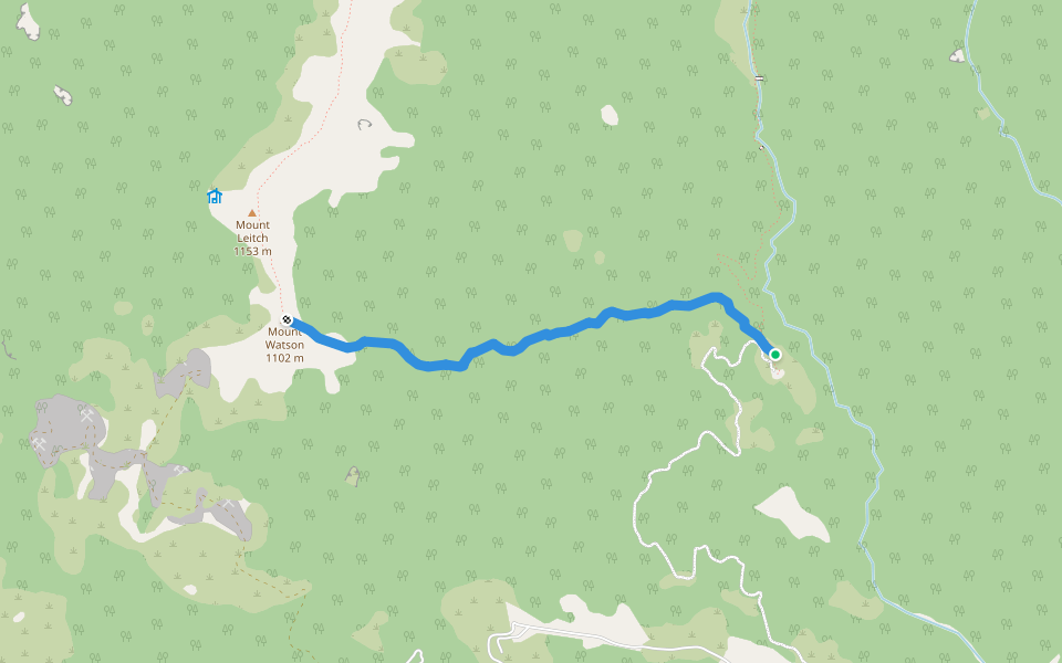 Mt Watson Track walking route map in Blackball