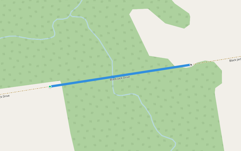 Black Jack Drive walking route map in Mount Brydges