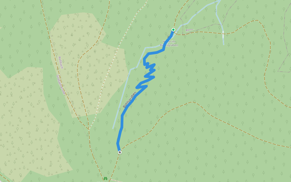 Bohlsgraben walking route map in Gutsbezirk Kaufunger Wald
