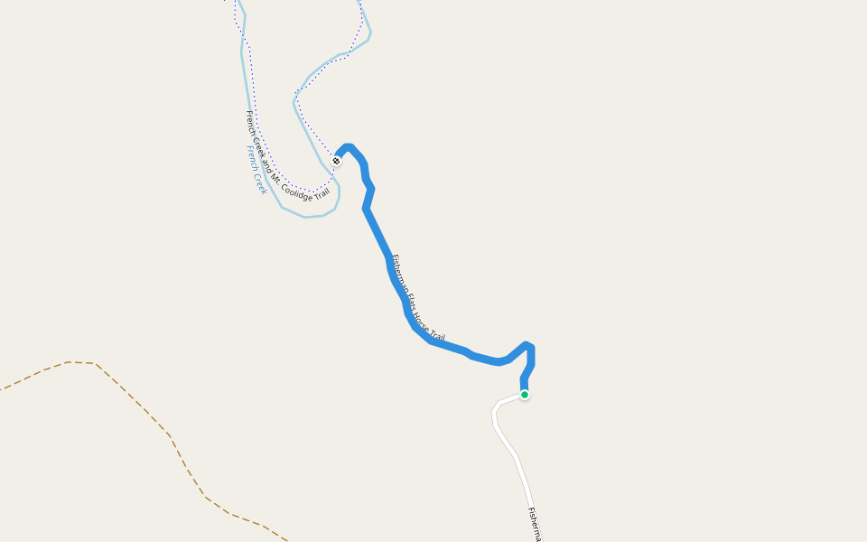 Fisherman Flats Horse Trail walking route map in Custer