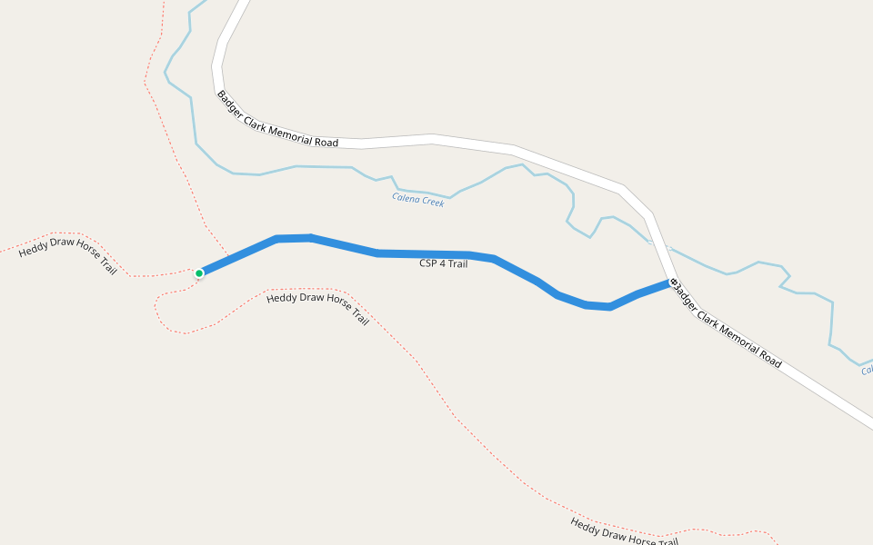 CSP 4 Trail walking route map in Custer