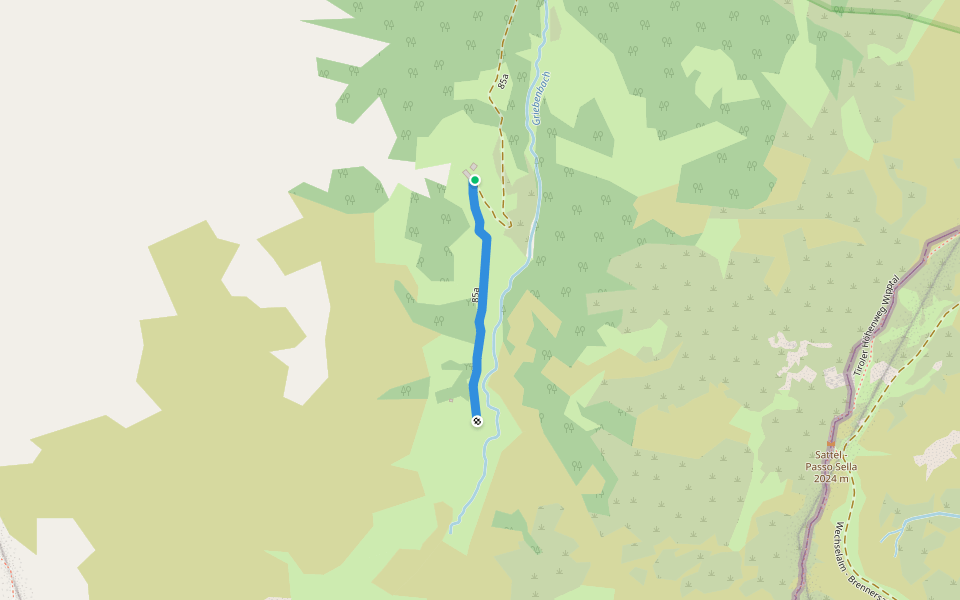 85a walking route map in Obernberg am Brenner