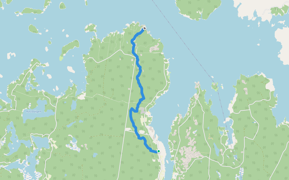 Öjskatsleden walking route map in Österhankmo