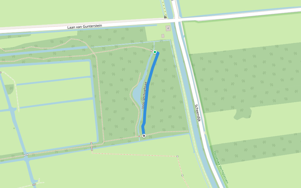 Joop Verhoefpad walking route map in Breukelen