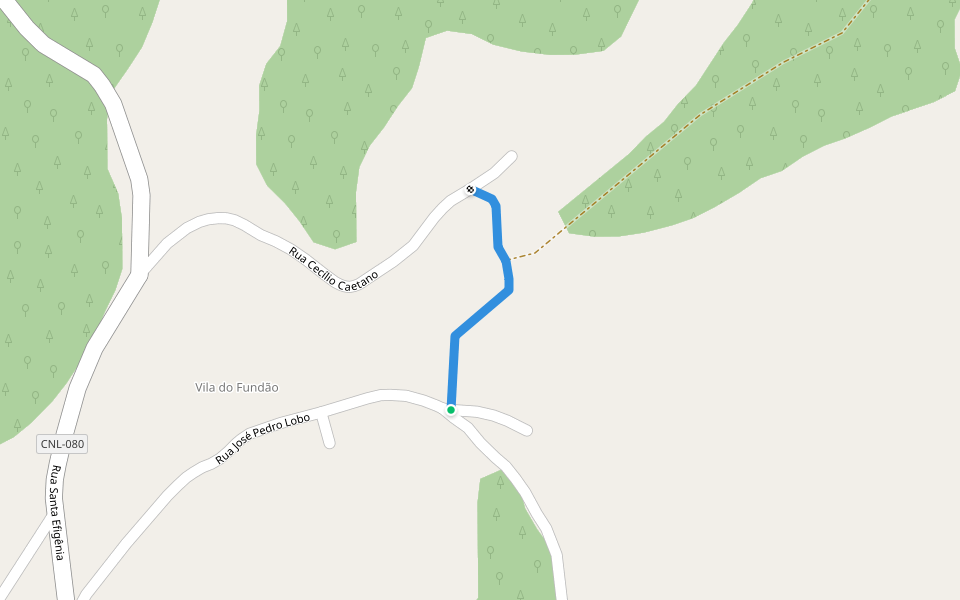 Rua Zulmira Siqueira Machado walking route map in Conselheiro Lafaiete