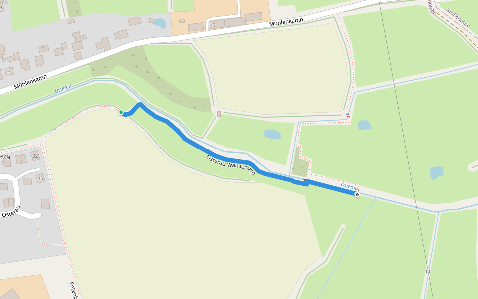 Osterau Wanderweg walking route map in Bimöhlen