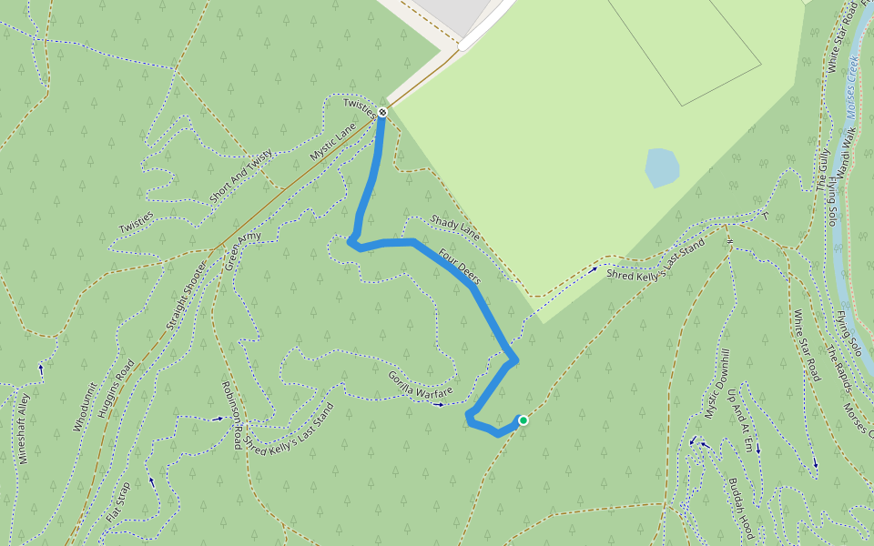 Four Deers walking route map in Bright