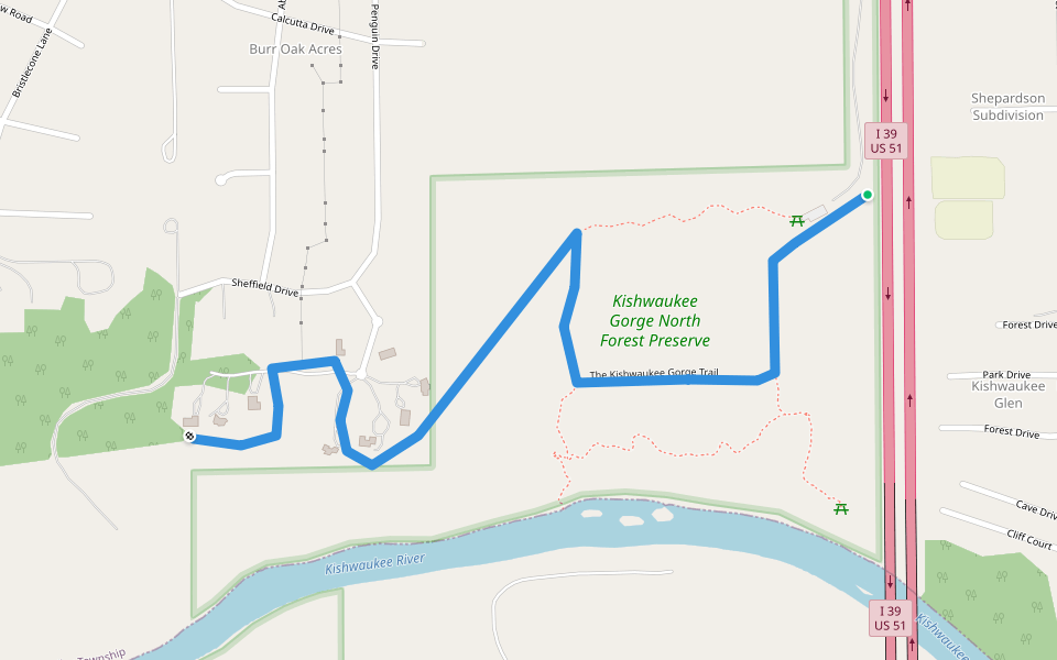 The Kishwaukee Trail Hiking Rockford, Illinois Pacer