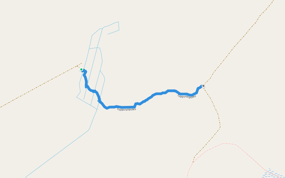 Tuppuranpolku walking route map in Kanala