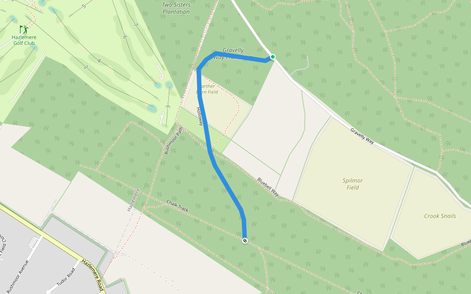 Holloway walking route map in Penn