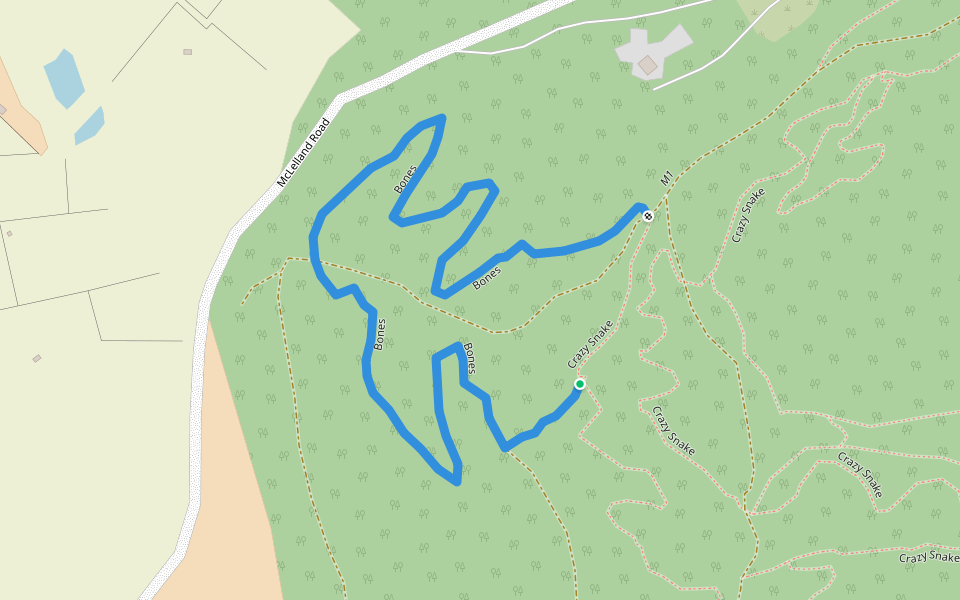 Bones walking route map in Erica