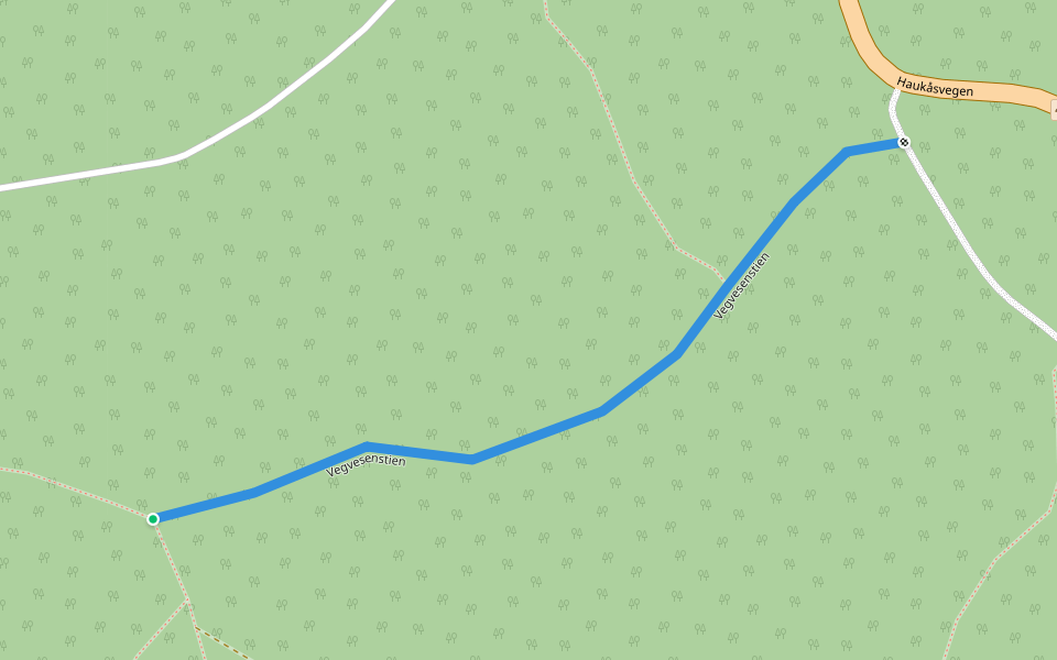 Vegvesenstien walking route map in Kaupanger